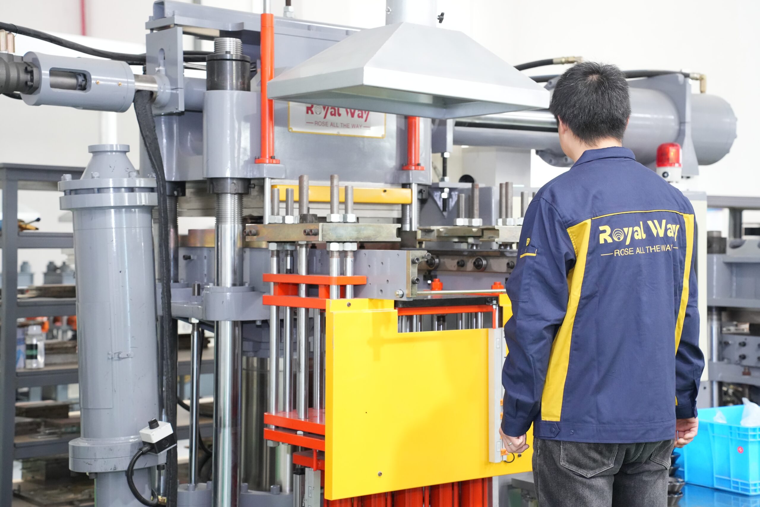 Inside a production workshop with machinery